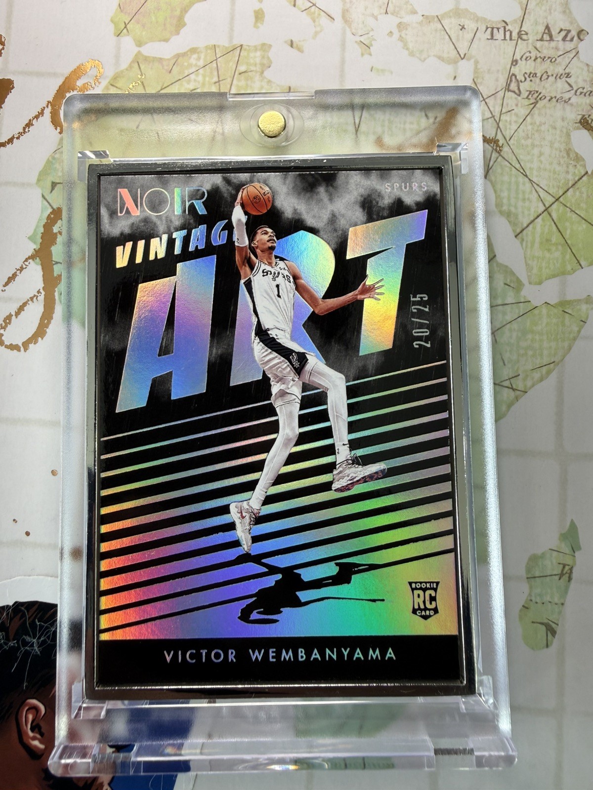 2023-24 Panini Noir Victor Wembanyama #278 Metal Frame Vintage Art Rookie RC /25