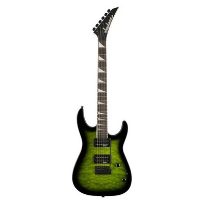 Jackson JS Series Dinky JS20 DKAQ 2PT Electric Guitar (Transparent Green Burst)