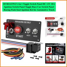 4 In 1 Toggle Switch Panel Dc 12v 30a Ignition Switch Panel Toggle Race Car S... 4 In 1 Toggle Switch Panel Dc 12v 30a Ignition Switch Panel Toggle Race Car S...