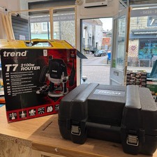 Trend T7E 2100W Router Variable Speed Plunge Router With Case Used 240V Clean