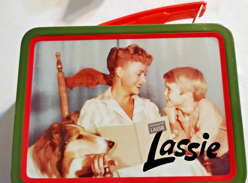 Lassie Timmy Mini Lunch Box The Tin Box Co of America Metal 5"x.5" Vintage