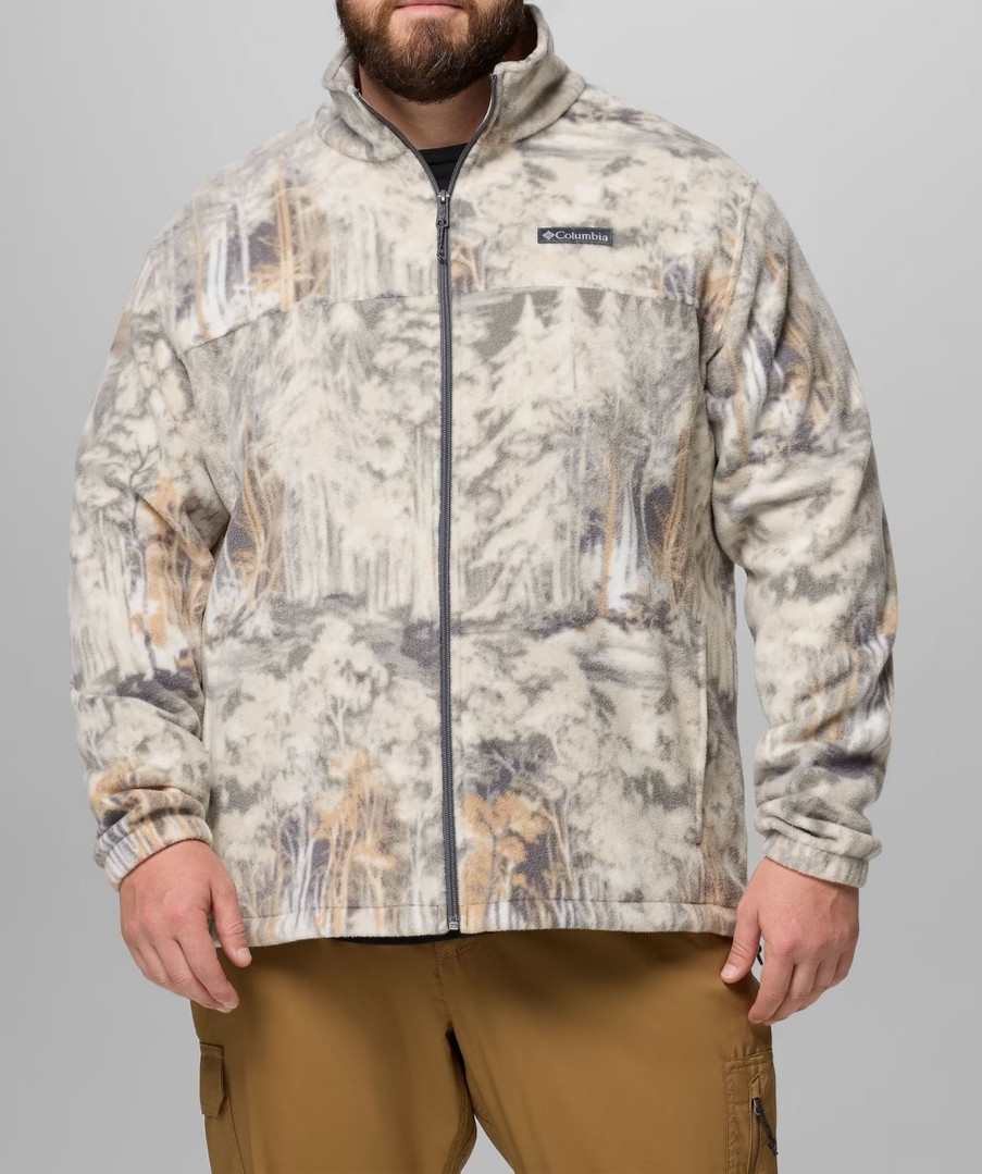 New Men's Big & Tall 3XT Columbia Full Zip Steens Mountain Printed Fleece Jacket