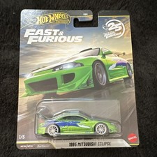 TH Hot Wheels Fast & Furious 1995 Mitsubishi Eclipse Real Riders Green w protec