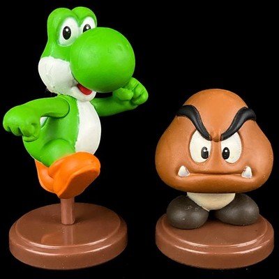 Furuta Super Mario Bros. Yoshi & Goomba 2pc Choco Egg Figure Lot Japan Import