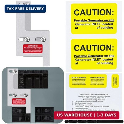 Generator Interlock Kit for GE General Electeric 200 Amp or 150 Amp Vertical Mai