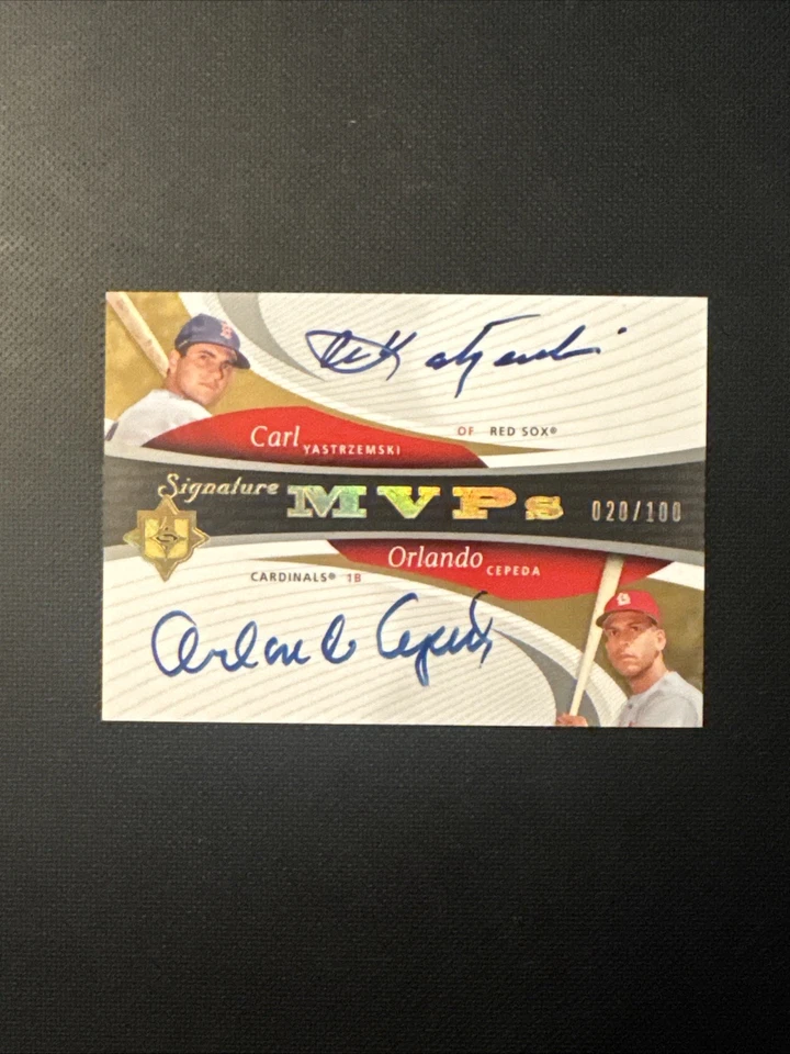 2005 Ultimate Signature Edition Carl Yastrzemski/Orlando Cepeda Dual Auto /100 - Image 2 of 4
