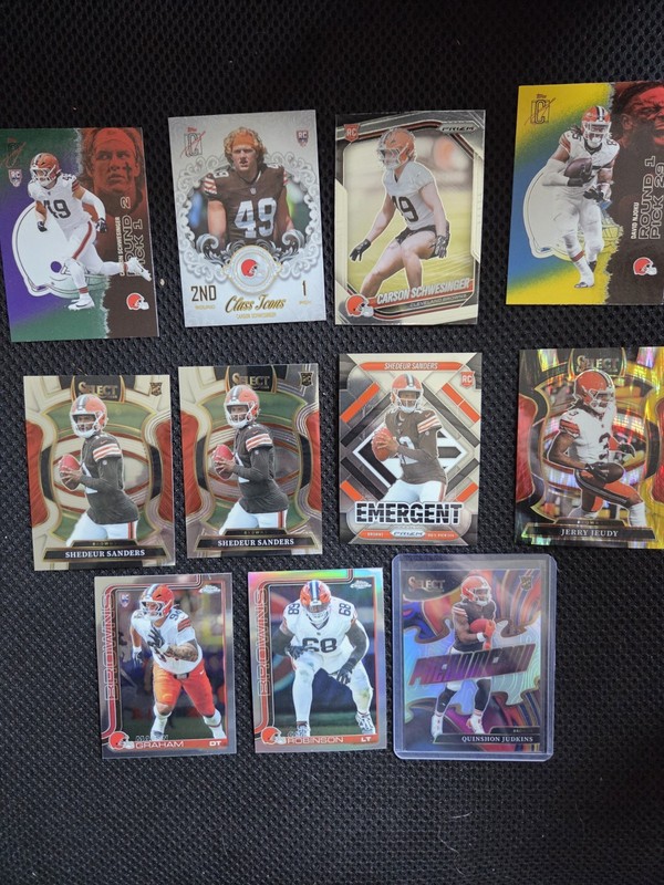 Cleveland Browns Card Lot Shadeur Sanders+Schwesinger+Judkins+Jeudy+Njoku+More