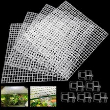 4 Aquarium Lid Hood Fish Tank Top Cover Terrarium Lid Plastic Grid Panel Egg Cra