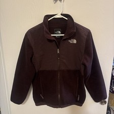 THE NORTH FACE Denali Fleece Jacket Brown Full Zip Girls Sz L Outdoor coat