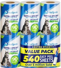 Lint Roller Refills 6 Pack 90 Sheets Per Refill 540 Sheets Total No Handle