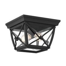Designers Fountain Belmont 2-Lights Outdoor Flush Mount Ceiling Light, 10 Inc...
