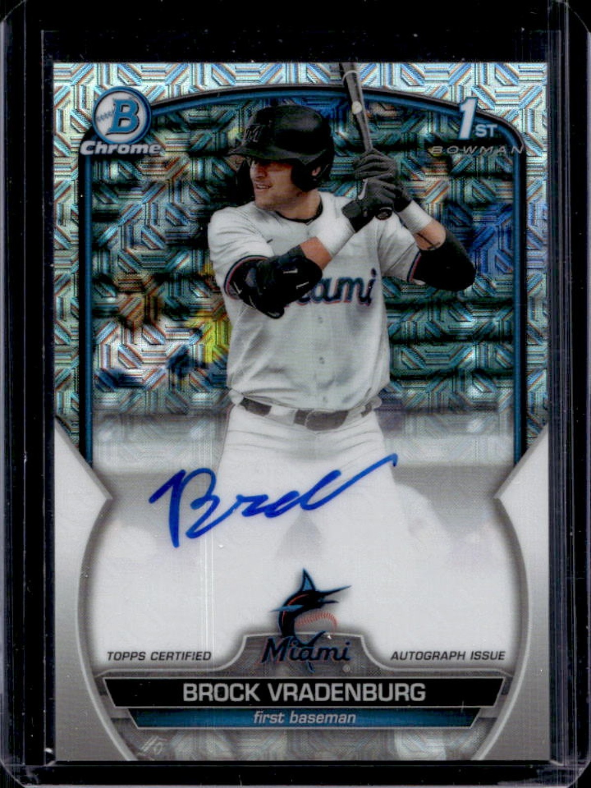 2023 Bowman Draft Brock Vradenburg Chrome Auto HTA Choice Refractor 1st #/150