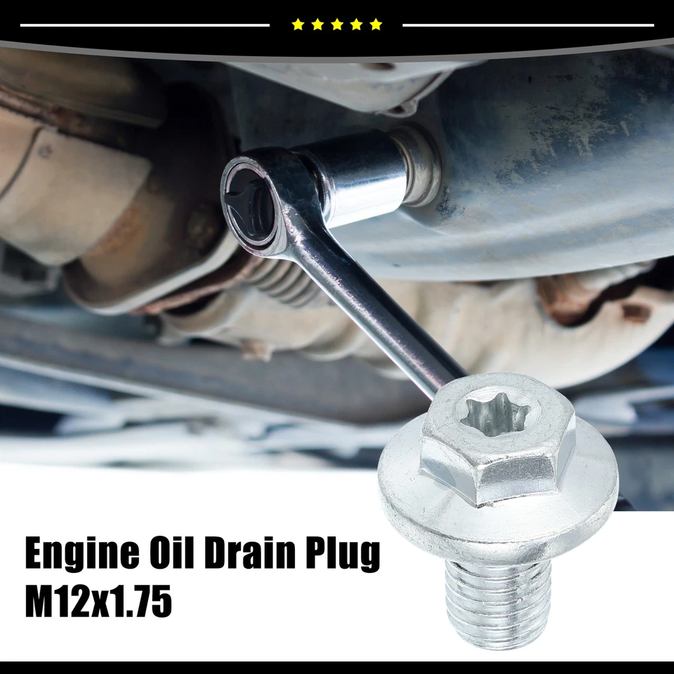 Tornillo de tapón de drenaje de aceite de motor M12 4 piezas para Chevrolet Silverado 1500 2500 3500 HD Foto 2 de 4