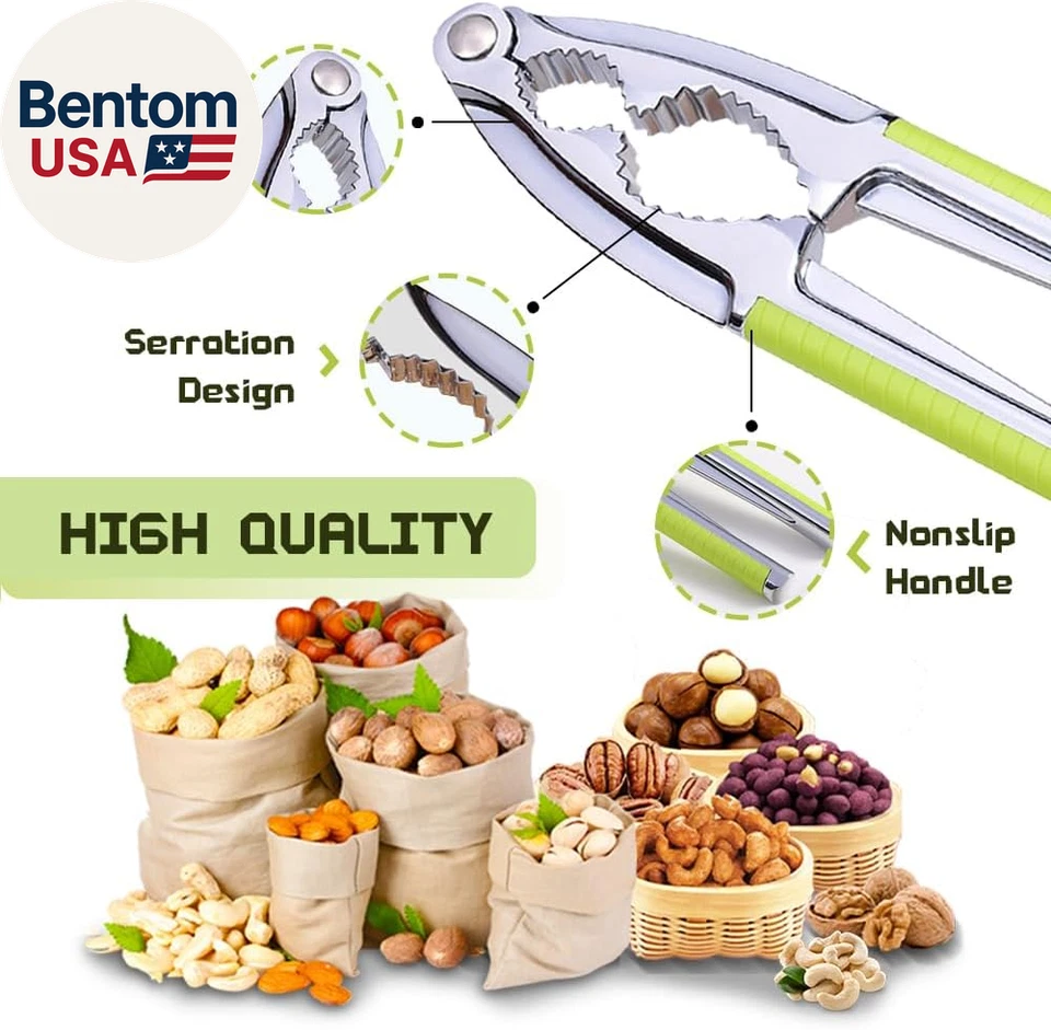 Cascanueces, Cascanueces, Herramientas para Mariscos, Cascanueces para Todas las Nueces, Resistente  Foto 3 de 4