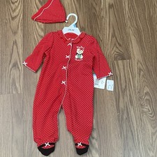 Little Me My First Christmas Baby Bodysuit and Hat Size 6 months NEW