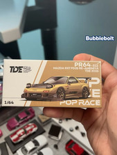 POP RACE 1:64 Mazda RX7 FD3S RE-Amemiya Gold TDE 2026 Model Car STOCK PR64-512