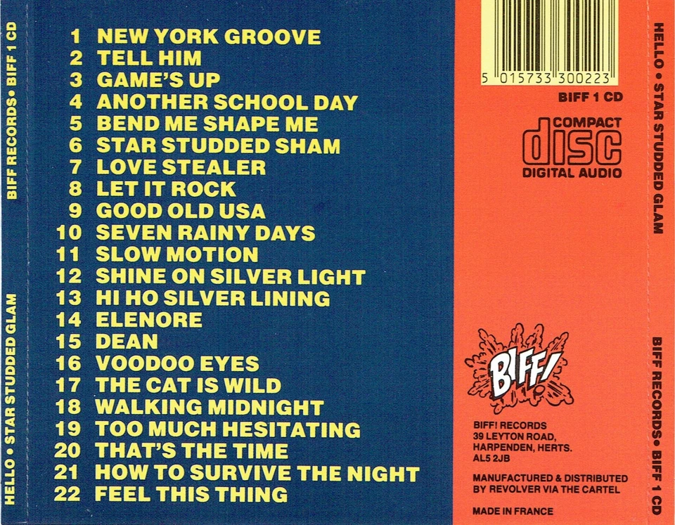 (CD) Hello - Star Studded Glam - New York Groove, Tell Him, Star Studded Sham - Bild 2 von 2