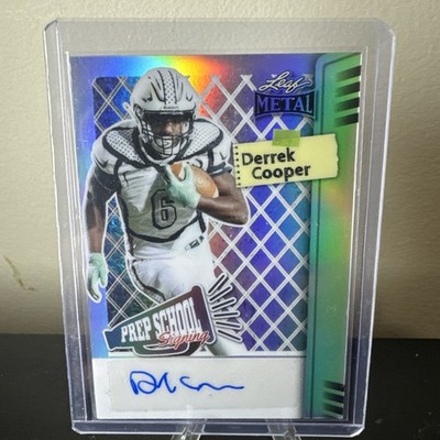 2025 Leaf Metal Derrek Cooper Auto 21/25 Prep School Signing Autograph Texas...