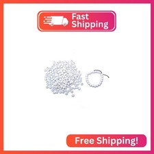 500pcs 8mm White Wood Beads Round Ball Wooden Spacer Beads for Bead Craft Making