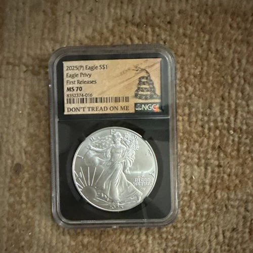 U.S. Mint American Eagle 2025 1 oz Silver MS 70 NGC Eagle Privy