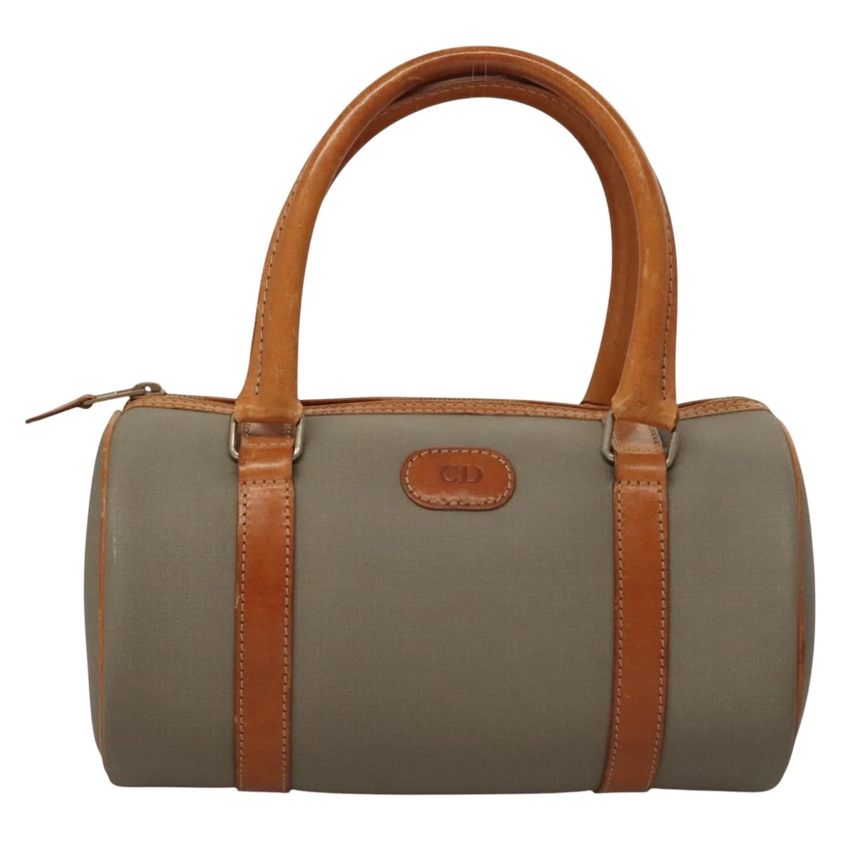 Sac à main Dior Cd cuir gris authentique