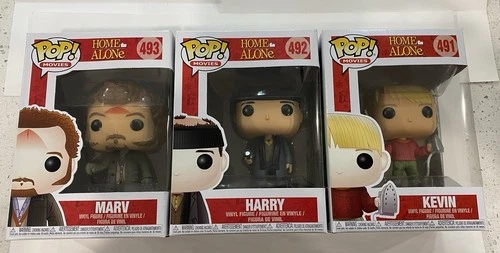 Home Alone Funko Pop Set Kevin Harry Marv  491 492 493 Funko Complete Set Of 3