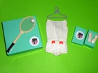 Vintage BARBIE TENNIS TEAM 1781 COMPLETE TENNIS DRESS RACQUET BALL TENNIS SHOES