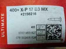 1000 Stück Hilti Setznägel X-P 17 B3 MX  –Nagelpistole-Nägel- ORIGINAL – NEU