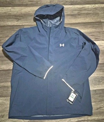 Under Armour Storm Men s Hooded Full-Zip Windbreaker Jacket Blue Size L