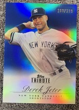 2012 Topps Tribute DEREK JETER Holofoil Blue /199 Card #35