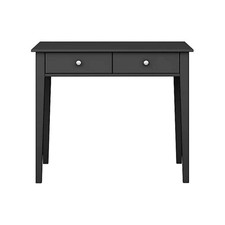 Valenca Satin black Painted 2 Drawer Dressing table (H)765mm (W)1000mm (D)450mm
