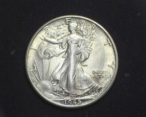 HS&C: 1945 S Liberty Walking Half Dollar BU - US Coin