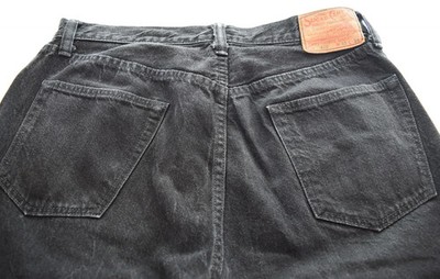 SUGAR CANE LOT470 Black Denim Jeans 33 Men's Cotton Button Fly