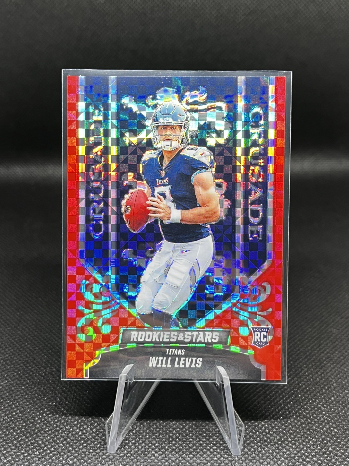 2023 Panini Rookies & Stars WILL LEVIS RC Crusade Red Plaid Prizm Rookie