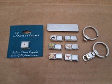 Italian charm bracelet links 14 Piece Lot 2 Keychain and Charm Tool READ DISCRIP