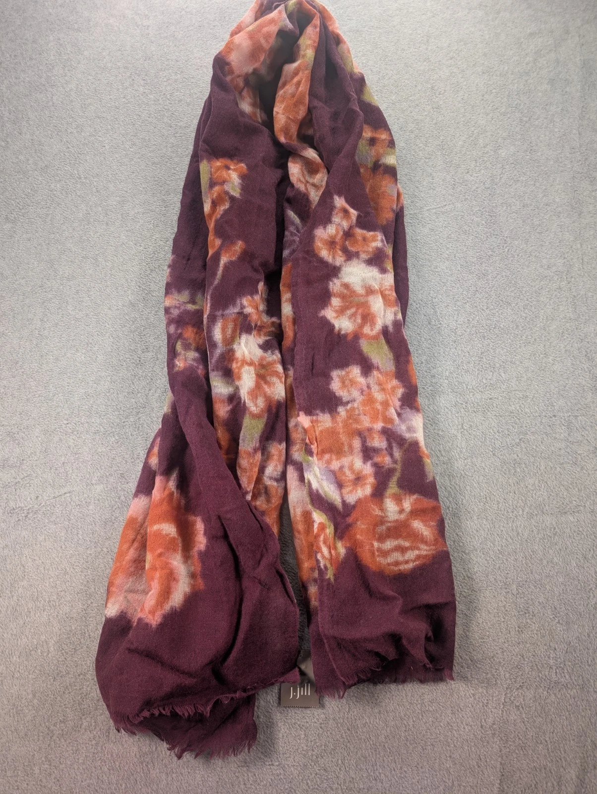 J. Jill WPORT PR Woven Soft Wool Burgundy Floral Scarf 66x24 NWT India
Opens in a new window or tab