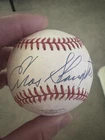 Enos Slaughter Autographed Baseball JSA Certified HOF St. Louis