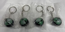 Llavero bola móvil flotante rodante cara alienígena vintage nuevo en stock lote de 4