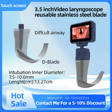 3.5 inch Touch screen Digital Video Laryngoscope Reusable Difficult Airway Blade