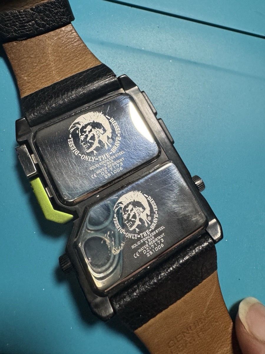 Diesel DZ-7173 Dual Analog Digital Quartz Sport Watch Black