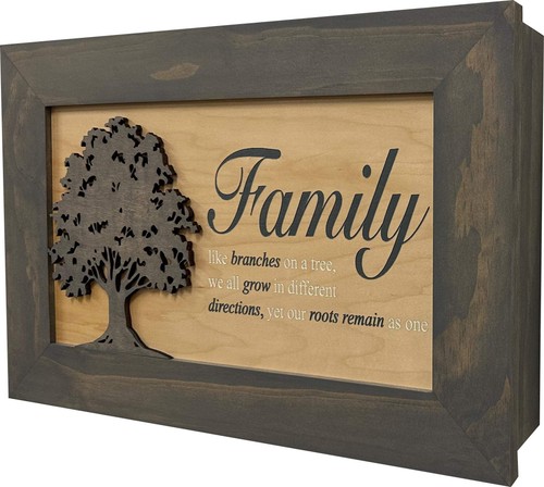 Bellewood Designs Decorative Secured Gun Storage Cabinet with Family Branches (G - 第 9/9 張圖片