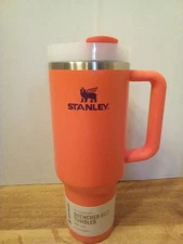 Stanley 40 oz. Quencher H2.0 FlowState Tumbler Tigerlily  Orange NEW