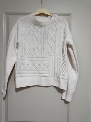 NEW Primark Cable Knit Sweater White Women’s Size XS (US 2-4)
