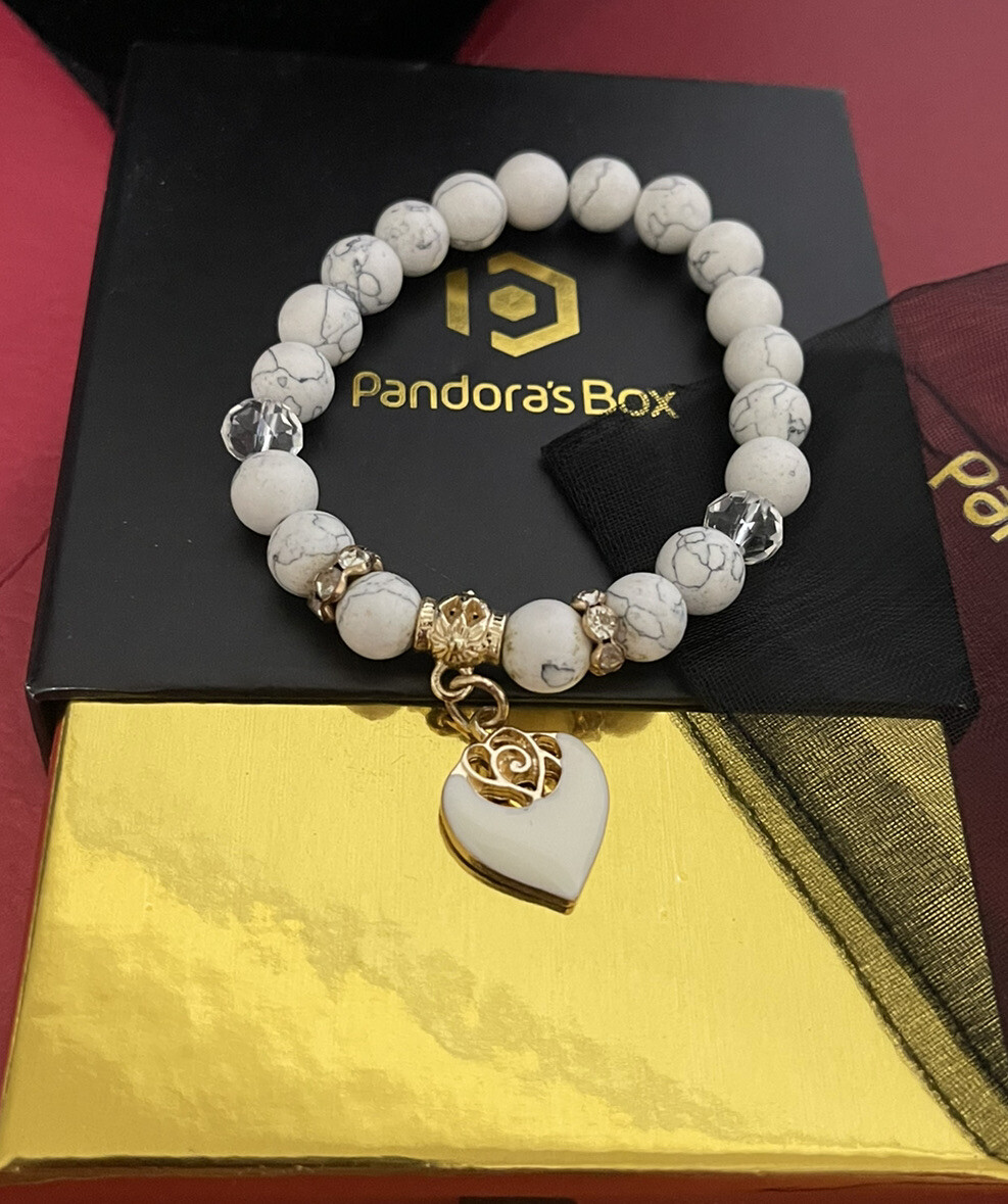 Pandora's Box Aphrodites -White Beaded Bracelet | eBay