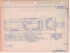 Vintage 1960s  Milwaukee Road Railroad Blue Print Page Insulated Box 2500