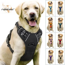 rabbitgoo Dog Harness with 2 Leash Clips No-Pull Reflective Vest for Large Dogs