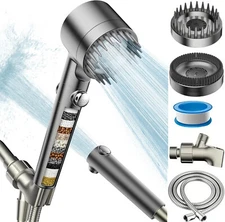 Filtered Shower Head with Handheld, High Pressure Rain Showerhead with Massage
