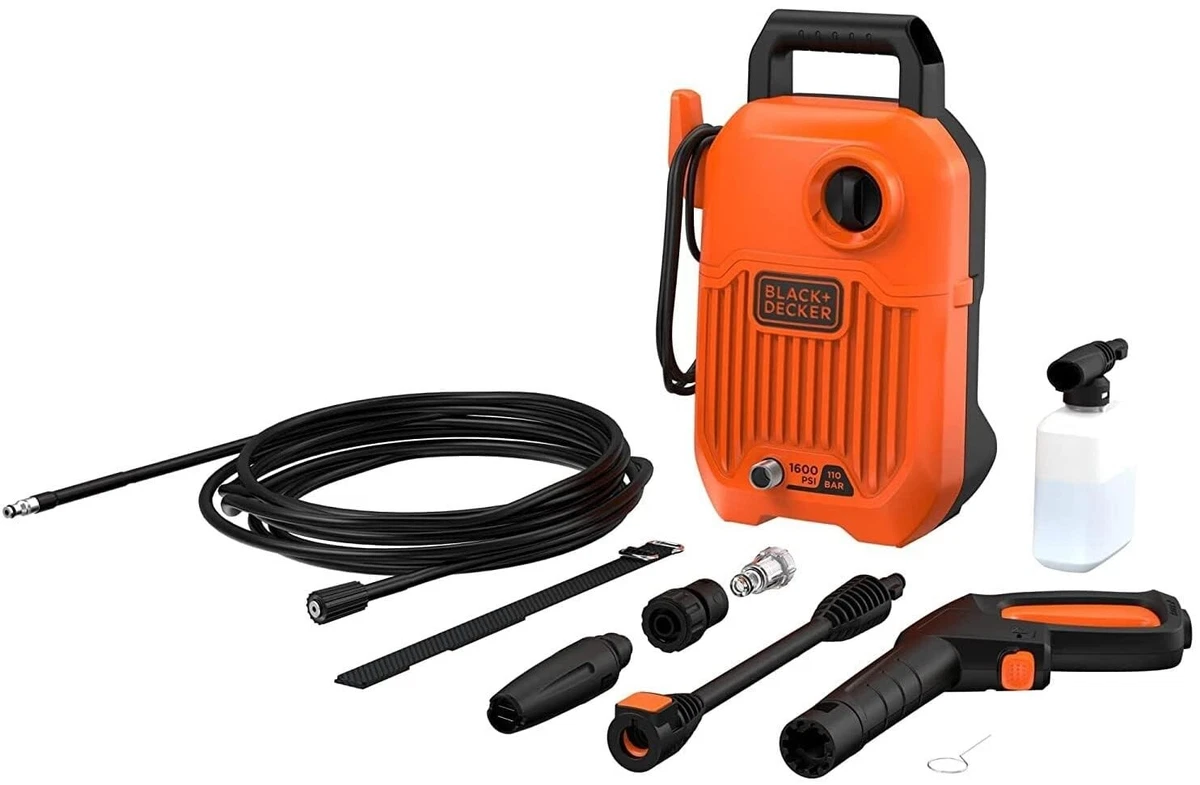 BLACK+DECKER BEPW1600-IN 1300W 1600 PSI 110 Bar Pressure Washer for Car wash