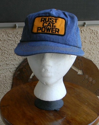 VINTAGE CATERPILLAR RUST POWER CAT BLUE 