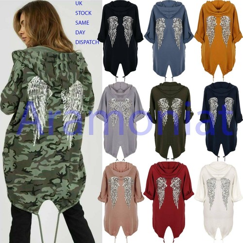 Women Sequin Angel Wings Back Over 